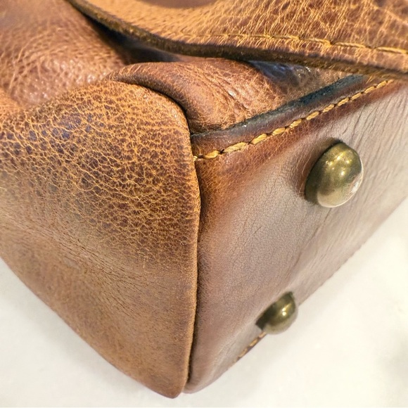 Patricia Nash Poppy Tote Heritage Shoulder Bag, Italian Leather, Tan, Top Zip - Picture 8 of 16